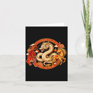 Lunar Zodiac Dragon Tiger Horse Harmony Chinese Ne Card