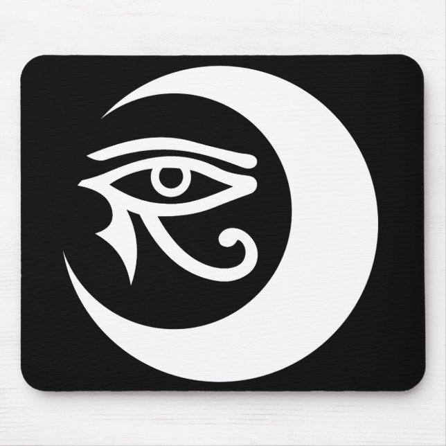 LunaSees Logo Mousepad (white / black eye) (Front)