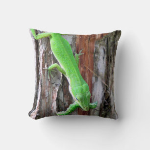 Lunch Anyone?  Green Anole (Lizard) Pillow