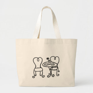 lunch anyone? large tote bag