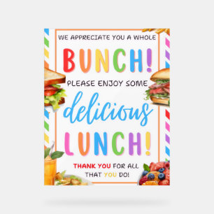 Lunch Appreciation Sign, Lunch Teacher Thank You Acrylic Sign
