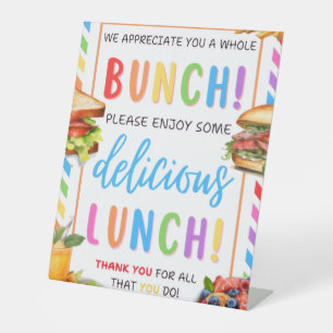 Lunch Appreciation Sign, Lunch Teacher Thank You Pedestal Sign