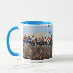 Lunch Atop A Skyscraper 1932 NYC Remastered Colour Mug