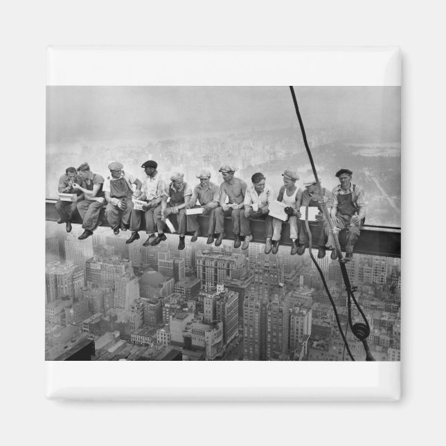 Lunch atop a Skyscraper Magnet (Front)