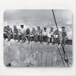Lunch Atop A Skyscraper Mouse Pad