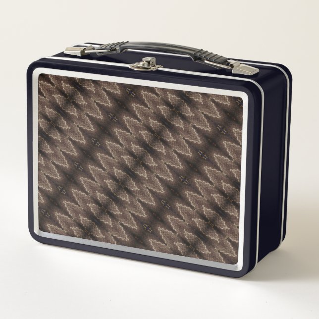 Lunch Box - Brown Snakeskin Pattern (Front)