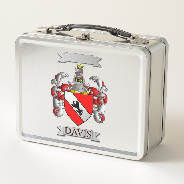 Lunch Box Davis Family Surname And Shield (Front)
