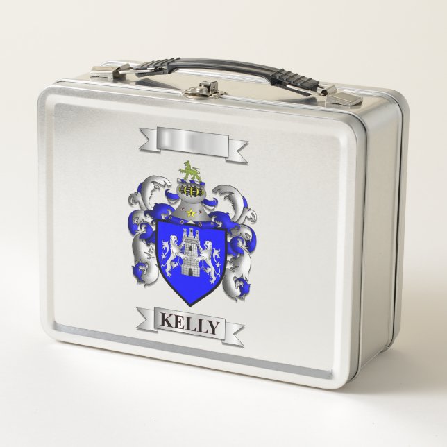 Lunch Box Kelly Irish Surname And Shield (Front)