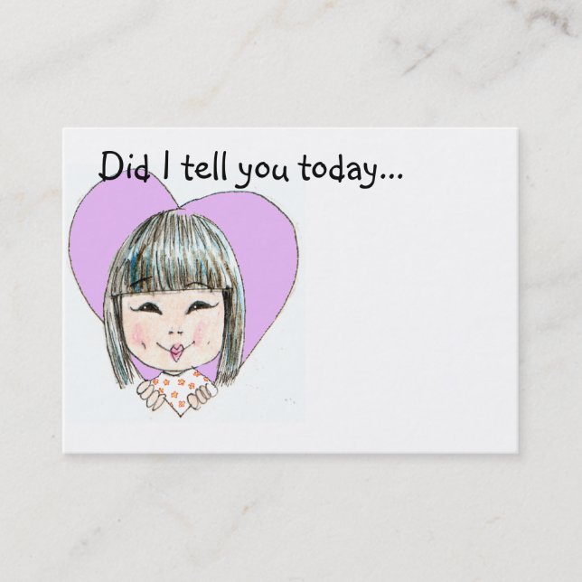 Lunch Box Love Note - Customised Business Card (Front)