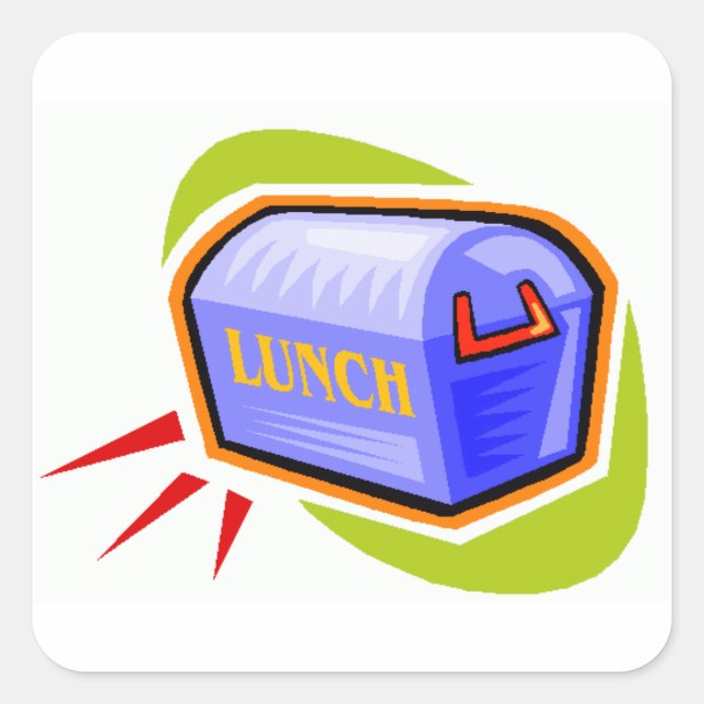 Lunch Box Square Sticker (Front)