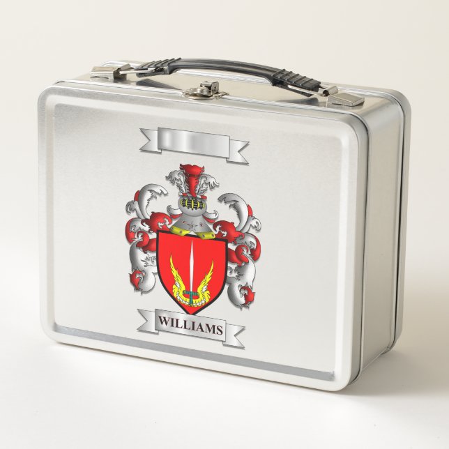 Lunch Box Williams Family Surname And Shield (Front)