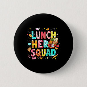 Lunch Hero Squad Preppy Back To School Lunch Lady  6 Cm Round Badge