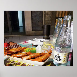 Lunch in Barcelona Spain Poster