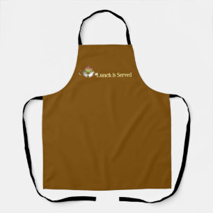Lunch Is Served Brown Apron