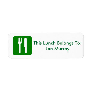 Lunch Label (For Work or School)