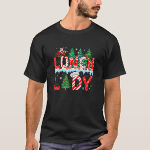 Lunch Lady Christmas Tree Santa Matching Xmas Buff T-Shirt