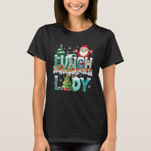 Lunch Lady Christmas Tree Santa Matching Xmas Lunc T-Shirt