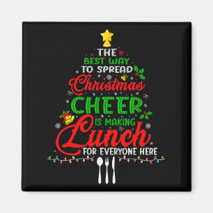 Lunch Lady Christmas Xmas School Cafeteria Lunch L Magnet