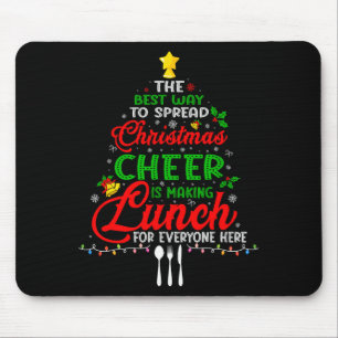 Lunch Lady Christmas Xmas School Cafeteria Lunch L Mouse Pad