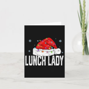 Lunch Lady Claus Christmas Women Family Matching G Card