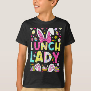Lunch lady crew funny bunny cafeteria family easte T-Shirt
