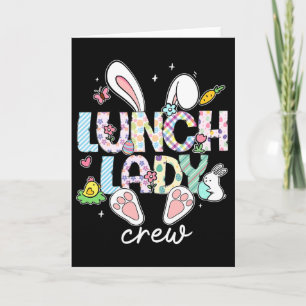 Lunch Lady Crew Funny Lunch Lady Cafeteria Easter Card