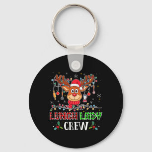 Lunch Lady Crew Reindeer Cafeteria Lady Xmas Holid Key Ring