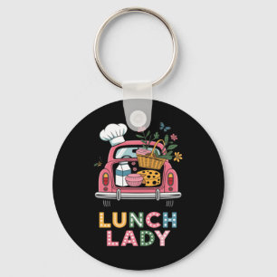 Lunch Lady Cute Truck Lunch Ladies Squad Cafeteria Key Ring