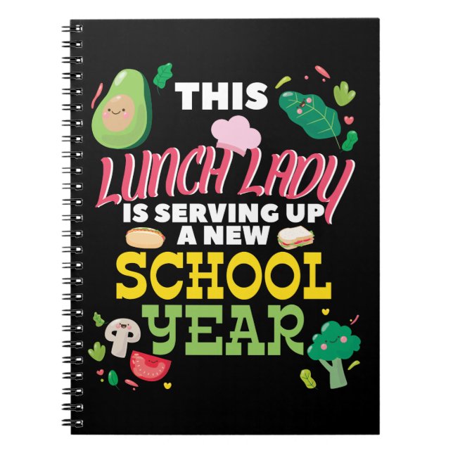 Lunch Lady Funny Back To School Cafeteria Worker Notebook (Front)