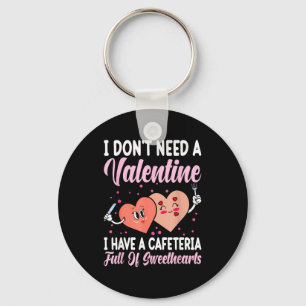 Lunch Lady Gift Co. Funny Valentine's Day - Black  Key Ring
