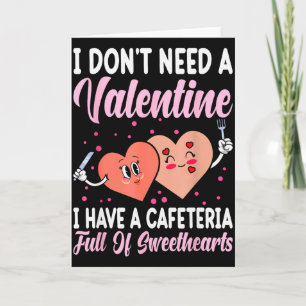 Lunch Lady Gift Co. Funny Valentines Day - Black U Card