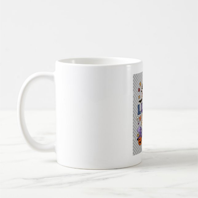 Lunch Lady Halloween Witch Moon Pumpkin_1 Coffee Mug (Left)