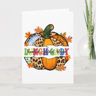 Lunch Lady Leopard Pumpkin Fall Autumn  Card