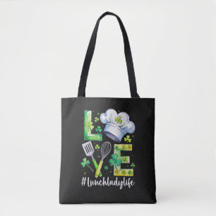  Lunch Lady Life Happy St Patricks Day Tote Bag