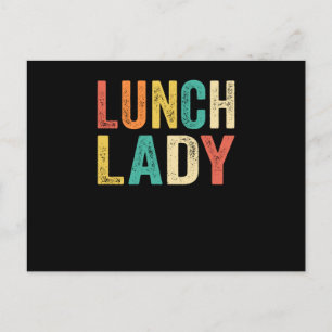 Lunch Lady Retro Vintage Style Postcard