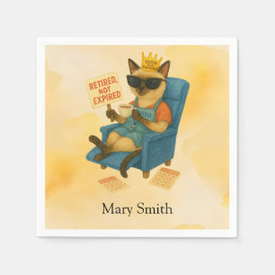 Lunch Lady serving food for Cat Lovers Napkin