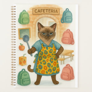 Lunch Lady serving food in school Planner