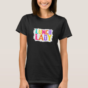 Lunch Lady Squad Colourful Paint Brush T-Shirt