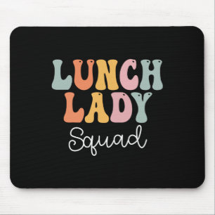 Lunch Lady Squad Retro Groovy Vintage First Day Of Mouse Pad