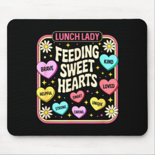Lunch lady valentines retro cute cafeteriaLunch la Mouse Pad