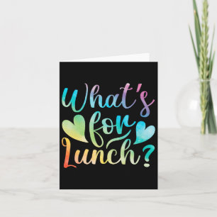 Lunch Lady What's For Lunch School Cafeteria Crew Card