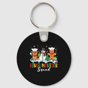 Lunch Monitor Squad Reindeer Snowman Gingerbread C Key Ring