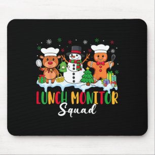 Lunch Monitor Squad Reindeer Snowman Gingerbread C Mouse Pad