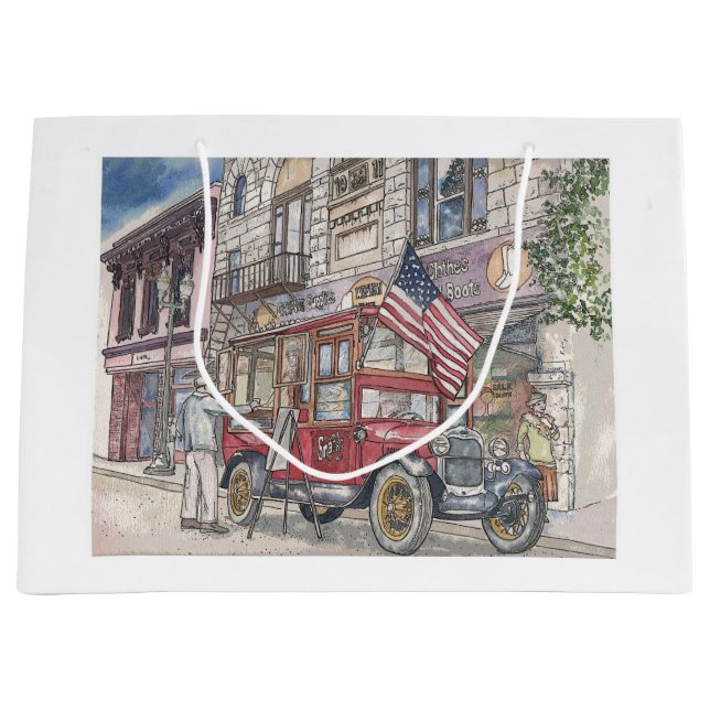 Lunch Wagon Large Gift Bag (Front)