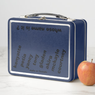 Lunchbox with Unisex Names bY mmetropolim