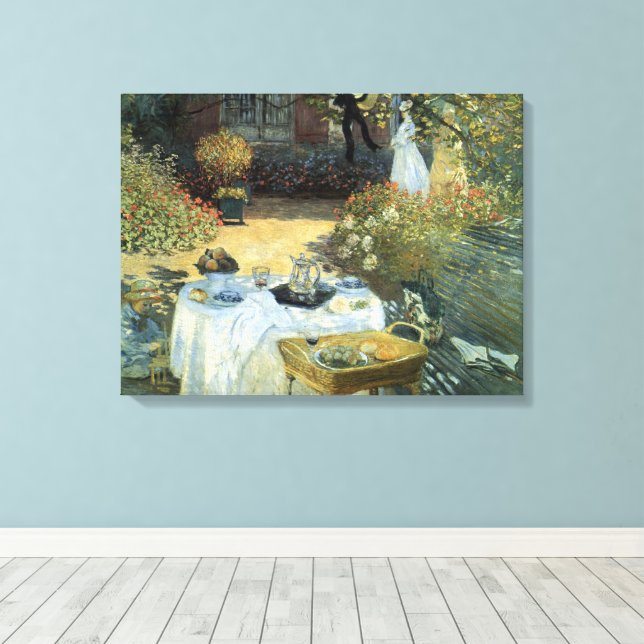 Luncheon by Claude Monet, Vintage Impressionism Canvas Print (Insitu(Wood Floor))