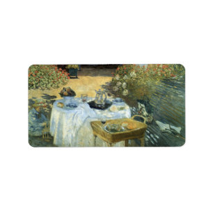 Luncheon by Claude Monet, Vintage Impressionism Label