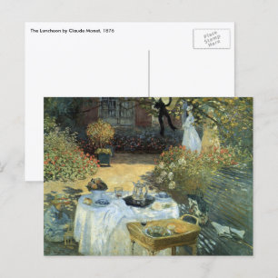 Luncheon by Claude Monet, Vintage Impressionism Postcard