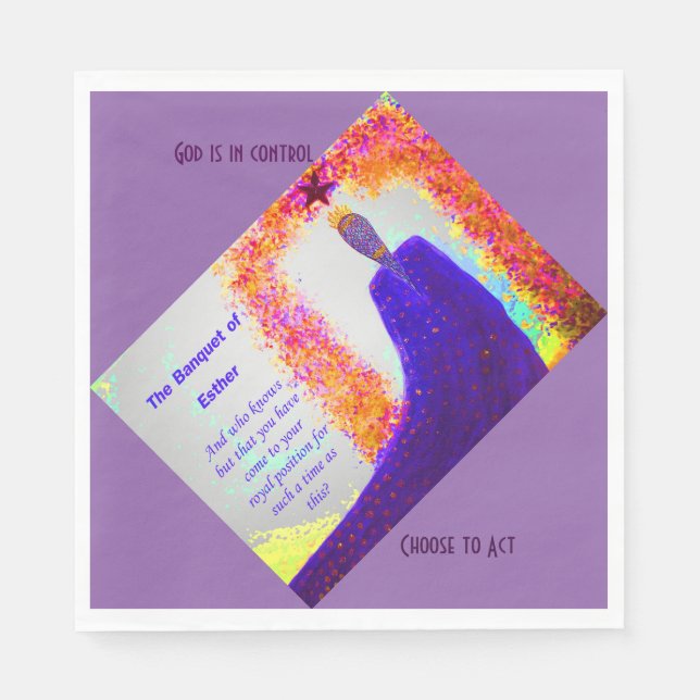 Luncheon Napkins- The Banquet of Esther Napkin (Front)