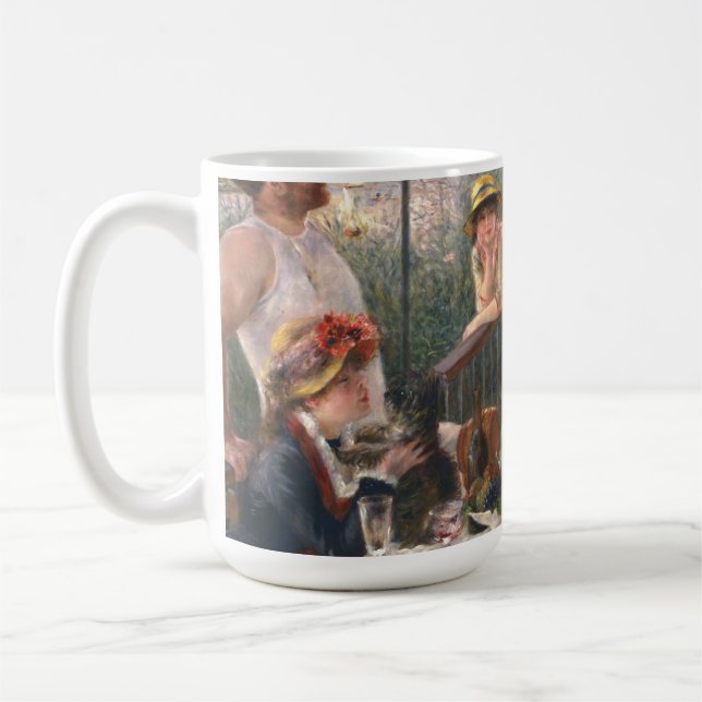 Luncheon Of Boating Party Pierre Auguste Renoir Coffee Mug (Left)